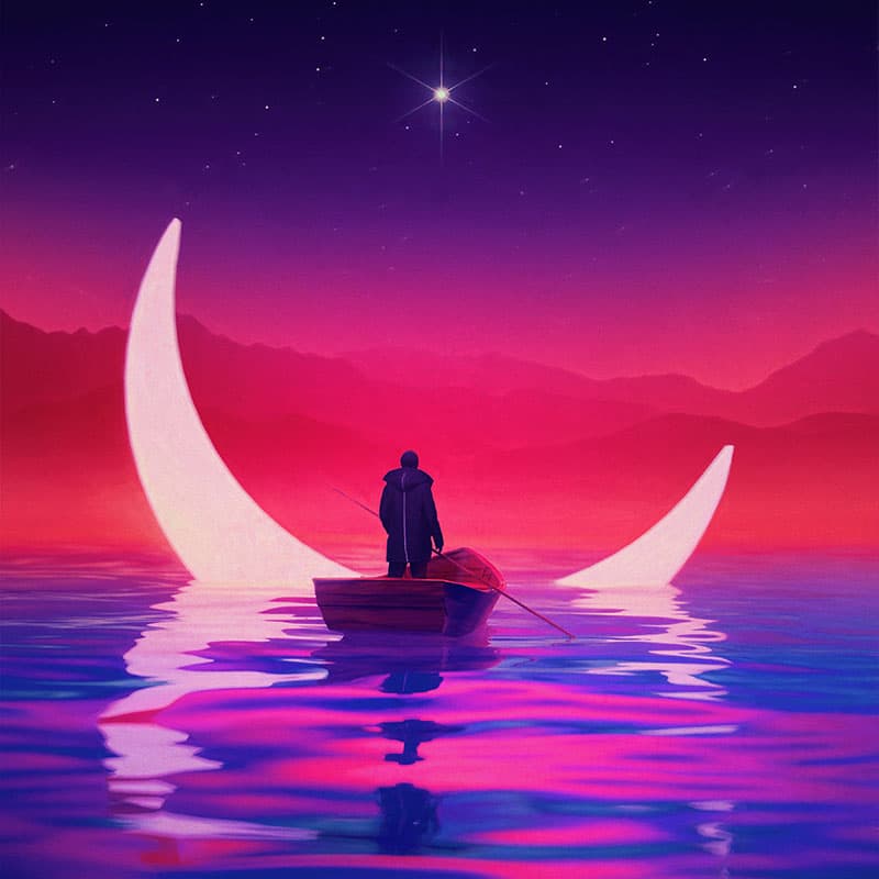 Fallen Moon (2023) - Digital artwork by Shorsh
