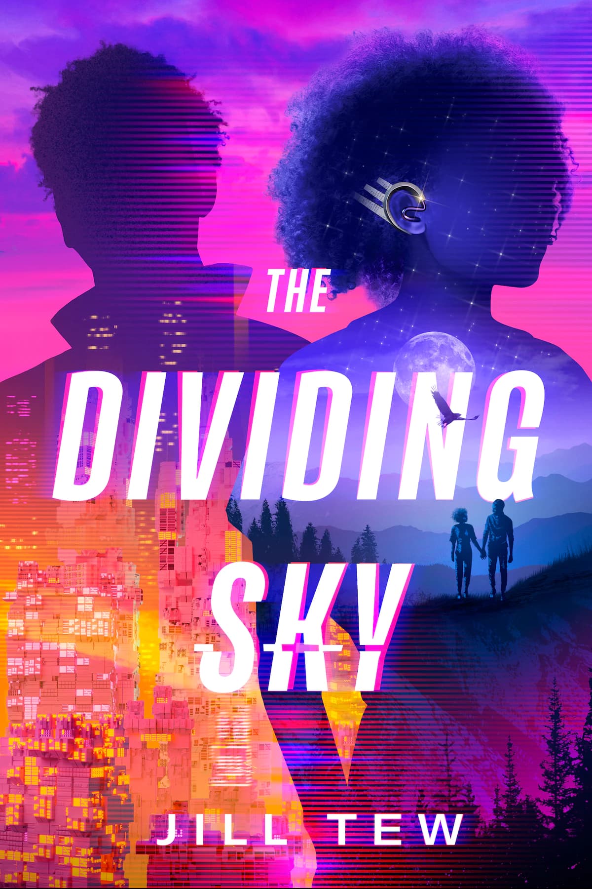 The Dividing Sky by Jill Tew - Book cover artwork by Shorsh