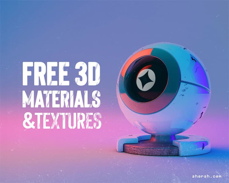 FREE 3D materials and textures to supercharge your art FREE 3D materials and textures to supercharge your art - Blog post featured image by Shorsh