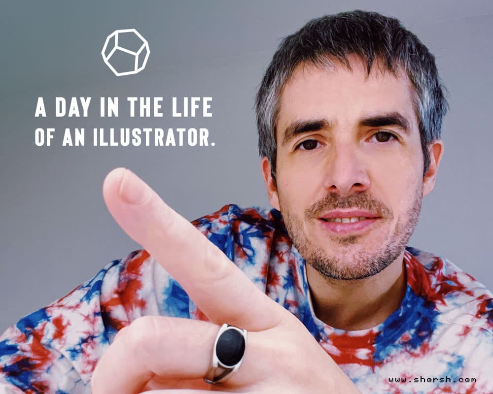 A day in the life of an illustrator A day in the life of an illustrator - Blog post featured image by Shorsh